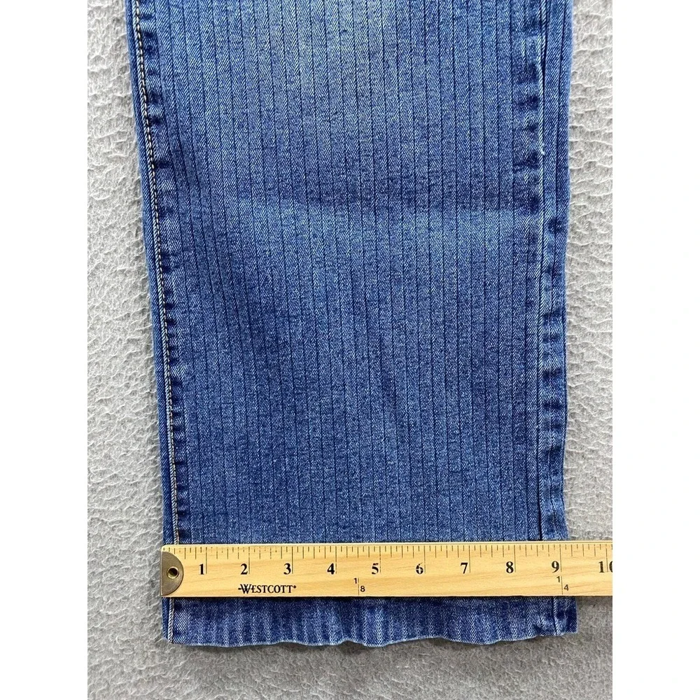 Curve Appeal Women's Size 6/28 Blue Denim High-Rise Wide Leg Stretch Jeans
